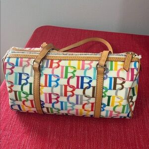 Dooney & Bourke vintage Y2K graffiti print barrel bag